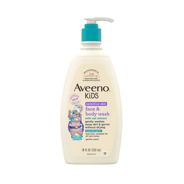 Aveeno Kids Sensitive Skin Face & Body Wash With Oat Extract 532ml